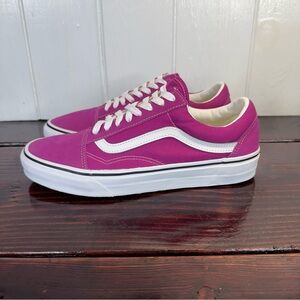 Vans Old Skool Low-Top Sneakers – Fuchsia Pink/White – Women’s 10 (Men’s 8.5)